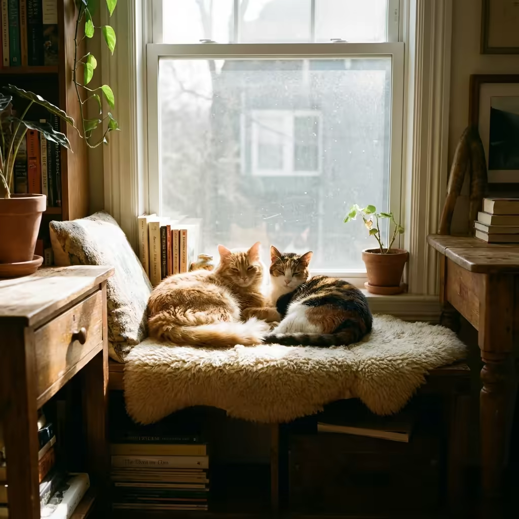 Happy multi-cat household with clean, odor-free environment