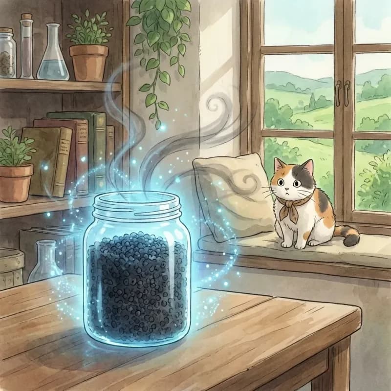 Cat litter deodorizer - activated carbon granules keeping litter box fresh