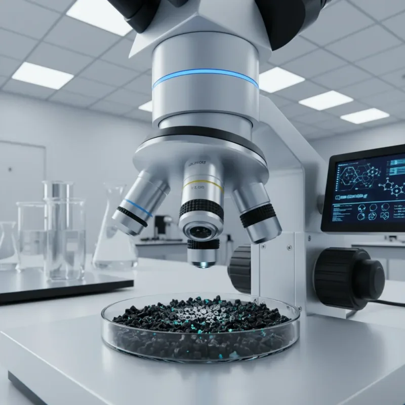 Laboratory microscope for activated carbon research