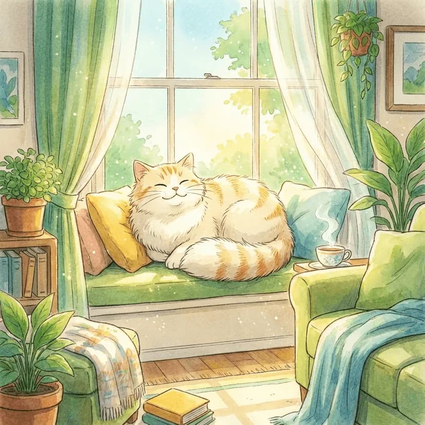 Happy cat owner enjoying odor-free home with Purrify activated carbon additive